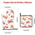 thumbnail image 3 of Crab Oven Mitts and Pot Holders 4 Pcs Sets for Kitchen, Cooking Gloves Heat Resistant Oven Mitt Gloves Non Slip Potholders BBQ Gloves for Baking, Grilling, BBQ, 3 of 6