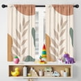 thumbnail image 5 of Blackout Kids Curtains,Brown Boho Plant Pattern Childrens Insulated Curtains Set Of 2,Bedroom Essentials,Toddler Room Decor 42x54in(106x137cm), 5 of 5