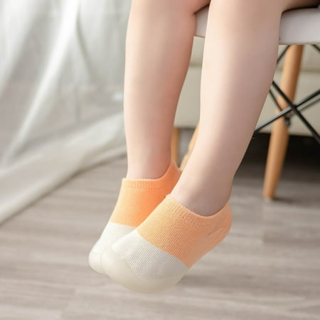 

LYCAQL Baby Shoes Children s Breathable Floor Socks Toddler Shoes Baby Early Education Shoes and Socks Soft Bottom Size 3 Shoes (Orange 9 Toddler)