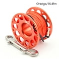 thumbnail image 4 of maskred Keep Diving FXL-952 Spool Reel Portable Solid Color Polyester Rope Reels Outdoor Sports Accessories with Double End Hook Orange Red 30m, 4 of 6