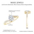 thumbnail image 6 of Rosec Jewels Lab Diamond Teardrop Engagement Ring 1 Ct - Pear Shape Diamond Ring - EF-VS Grade, 14K Yellow Gold, US 10.50, 6 of 7
