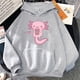 thumbnail image 5 of Nueva sudadera con capucha estampada con patrón de axolotl lindo kawaii para beber té con leche para mujer, sudadera deportiva cómoda e informal para exteriores, 5 of 5