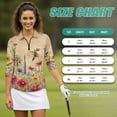 thumbnail image 7 of Uorisanigo Hummingbird Flower Womens 3/4 Sleeve Golf Shirts Versatile Athletic Polo Workout Tops Comfortable Dry-Fit Fashionable Quarter Zip Daily Wear Workout Sports for Women, 7 of 7