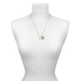 thumbnail image 3 of Delight Jewelry Goldtone Cross Silhouette Silvertone Script Initial Disc - C - Charm Necklace, 20"+3", 3 of 4