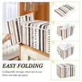 thumbnail image 2 of Yayeee Collapsible Cube Storage Bin with Lid Fabric Closet Decorative Basket with Handles, Brown Abstract Stripes, 2 of 7