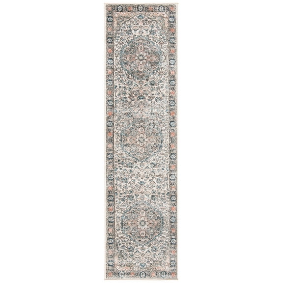 SAFAVIEH Martha Stewart Cedar Oregon Runner Rug, Grey/Blue, 2'2" x 8'