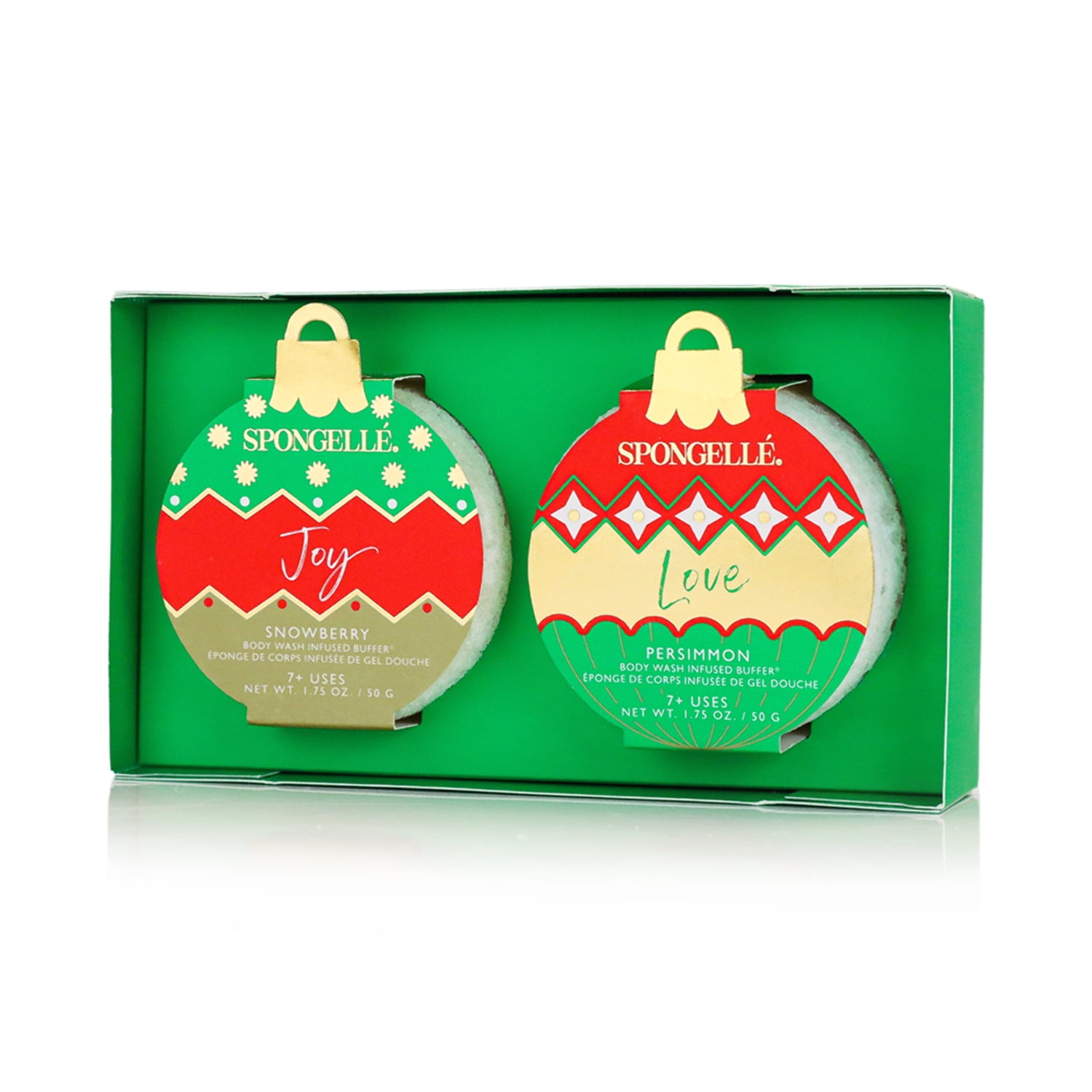 Spongellé - Deck the Halls Holiday Ornament Gift Set Christmas Stocking