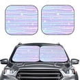 thumbnail image 2 of Goofa Striped Gradient Pattern 2 Piece Car Windshield Sun Shade Foldable | Front Windshield Shade for Sun, Heat and UV Rays | Sunshade for Car Front Window-Medium, 2 of 7