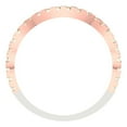 thumbnail image 5 of 0.36 ct Brilliant Round Cut Natural Morganite 14k White/Rose Gold Stackable Band SZ 9.5, 5 of 6