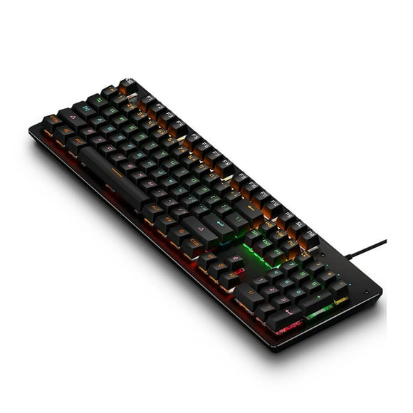 Supershield USB Wired Keyboard Gaming Keyboard 104 Keys Colorful Backlight Ergonomic Gaming Keyboard