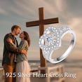 thumbnail image 6 of XATENJE Heart Cross Ring 925 Sterling Silver Faith Rings Purity Rings for Women Christian(6), 6 of 6