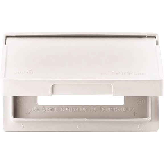 Eaton Cooper Wiring S3966W-SP Cover, 7 in L, 4-7/8 in W, Rectangular, Thermoplastic, For Decorator o