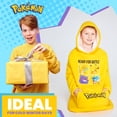 thumbnail image 2 of Manta con capucha y forro polar Pokémon para niños y adolescentes, color amarillo, 2 of 6