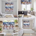 thumbnail image 6 of Blue Snowman Christmas Kitchen Curtains Sets for Windows 24 Inch Length, Farmhouse Xmas Snowflake Rod Pocket Window Treatments Tier Curtains and Valances Set for Bedroom/Bathroom, 6 of 8