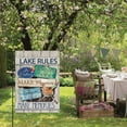 thumbnail image 4 of AVOIN Lake Rules Slogan Wood Garden Flag Vertical Double Sided, Jump Off The Dock Relax Boat Canoe Yard Outdoor Decoration 12.5 x 18 Inch, 4 of 6