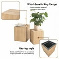 thumbnail image 4 of COZAYH Tree Stump End Table Set of 2, Multiple Styling Layout with Wood Tree Ring Pattern, Natural Wood Color, 4 of 6