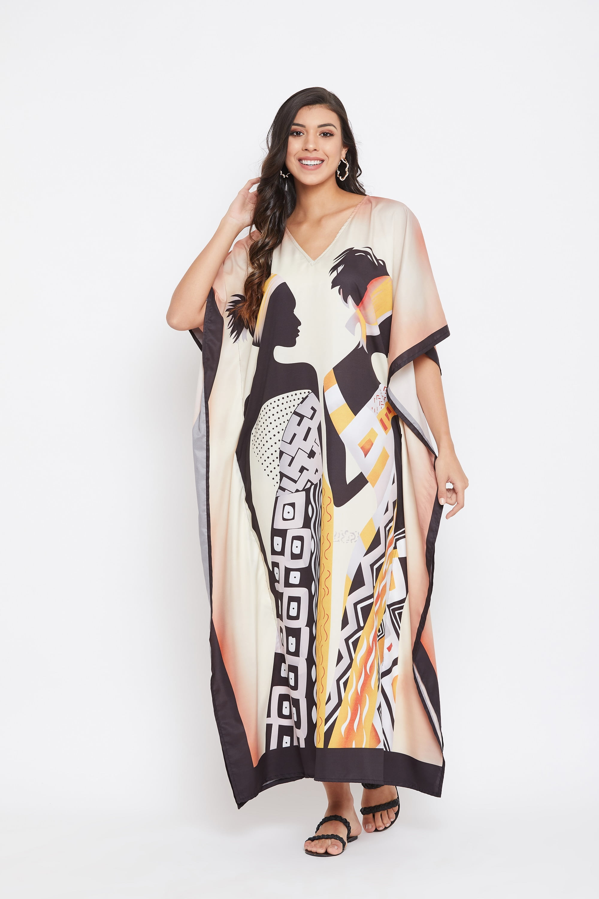 plus size kaftan maxi dress