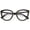 Black Gold / Clear, variant on Oversize Rimmed Metal Cat Eye Glasses Clear Lens 55mm (Black Gold / Clear)