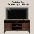 thumbnail image 6 of UEV Mid Century Modern TV Stand Cabinet for Living Room(up to 50/55/60/65 Inch),Wood & Walnut TV Stand Bedroom,TV Media Console Cabinet with Shelves & Storage,Fluted TV Stand Entertainment Center, 6 of 18