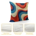 thumbnail image 4 of Acheng Blue Orange Yellow Red Abstract Swirls Throw Pillow Covers Decor,Vingtage Retro 60s 70s Pillows Party Sofa Living Wall Room Bathroom kitchen Decor Cozy Square Cushion Decorations  White, 4 of 5