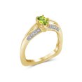thumbnail image 2 of JewelersClub Peridot Ring Birthstone Jewelry – 0.50 Carat Peridot 14K Gold Plated Silver Ring Jewelry with White Diamond Accent – Gemstone Rings with Hypoallergenic 14K Gold Plated Silver Band, 2 of 4