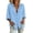 Light Blue, variant on cocolona Loose Shirts for Women Crew Neck Button Down Long Sleeve Shirts Trendy Casual Solid Color Blouses