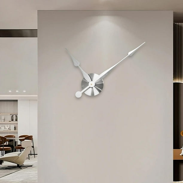 Reemplazo de movimiento de reloj, piezas de reparación de relojes de pared resistentes, accesorios de bricolaje para decoración artística del hogar, Plata