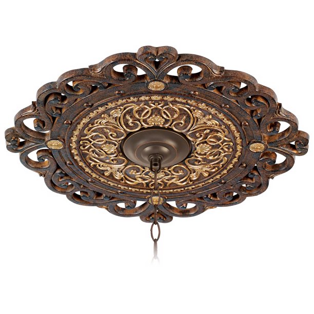 Metropolitan Zaragoza Golden Bronze 24" Wide Ceiling Medallion