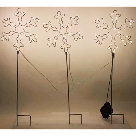 Copo de nieve Pathway Decor Sienna LED de color blanco cálido, 71 cm
