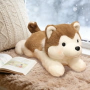 MMJ Plush Husky Pillow Stuffed Animal Soft Lumbar Support Cushion for Sofa Bed Nap Gift 30cm 11.8in
