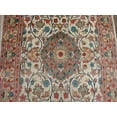 thumbnail image 3 of Ahmedani Linen Exclusive Ivory Medallion Designed Any Room Rectangle Area Rugs Hand Knotted Wool Silk Indoor Carpet (6 x 4)', 3 of 9