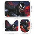 thumbnail image 3 of Venom 4PCS Shower Curtain Set with Non Slip Rugs, Toilet Lid Cover and Bath Mat, Washable Waterproof Shower Curtains Bathroom Decor Accessories Sets with 12 Hooks, 72x72 in, 3 of 8