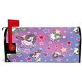 thumbnail image 2 of Coolnut Magnetic Mailbox Cover, Cute Unicorn with Colorful Rainbow Post Mail Box Cover Mail Wraps Cover, Standard Size 20.7" L x 18" W, 2 of 5