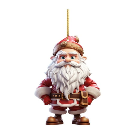 

Easter Eggs Decorations Christmas Santa Pendant Christmas Tree Cute Santa Car Pendant Bag Hanging Decoration 2d Flat Acrylic Christmas Tree Pendant Craft Chains for Hanging Christmas Decorations