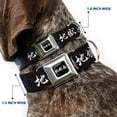 thumbnail image 2 of Crunchyroll Pet Collar, Dog Collar Metal Seatbelt Buckle, Hells Paradise Kanji Title Logo and Gabimaru Face Black White, 9.5 to 13 Inches 1.0 Inch Wide, 2 of 8