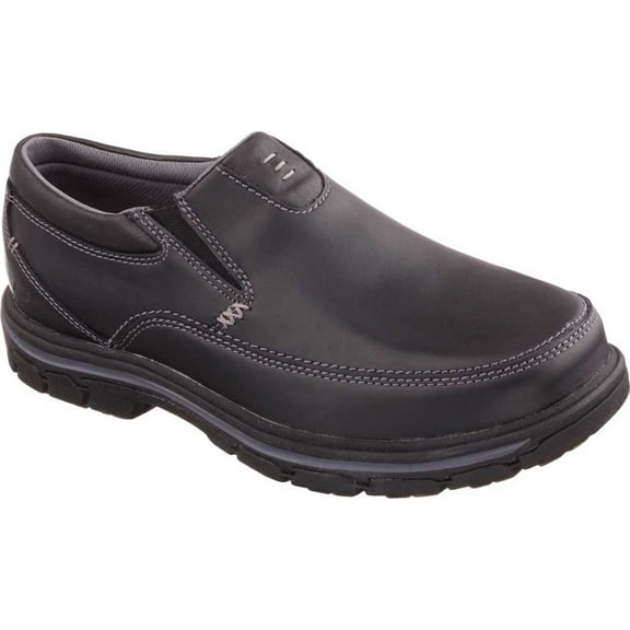 Skechers Men's Segment The Search Slip On Loafer, Black, 8 M US