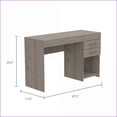 thumbnail image 6 of Desks, Modern 2-Drawer 1-Shelf Computer Desk Light Gray | Particle Board, 6 of 7