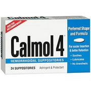 Calmol 4 Hemorrhoid Suppositories - 24 ct, Pack of 3