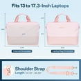thumbnail image 2 of 13-17 Inch Laptop Bag for Women,Laptop Tote Bag,Wear and Water Resistance Laptop Shoudler Bag,16'' Lightweight Laptop Sleeve, Laptop Case Pink, 2 of 7