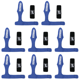 thumbnail image 1 of 2 uds., cubiertas para caña de pescar, Protector de guante de poste + cinturón de banda para envolver corbatas (azul), 1 of 6
