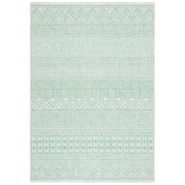 SAFAVIEH Courtyard Altan Geometric Indoor/Outdoor Area Rug, Beige/Green, 2' x 3'7"