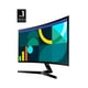 thumbnail image 2 of Monitor de computadora curvo SAMSUNG Essential S3 (S36GD) serie FHD 1800R de 24", 100 Hz, modo de juego, comodidad visual avanzada, puertos HDMI y D-sub, LS24D366GANXZA, 2024, 2 of 5