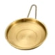 thumbnail image 3 of Bandeja de acero inoxidable para servir, plato para servir, vajilla portátil multiusos para tartas. Oro 24cm, 3 of 9