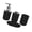 Black, variant on Modern White Bathroom Storage Set With Toothbrush Holder Soap Dish Dispenser Tray Plastic Organizers Set Of 4