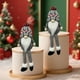 thumbnail image 4 of Faceless Dwarf Ornaments Red Gray Long Legged Gnome Rudolph Doll, Faceless Christmas Gnome Decor, Red Gray Long Legged, Old Man Style, Festive Holiday Decor, Xmas Party Ornaments, Unique Collectible, 4 of 8