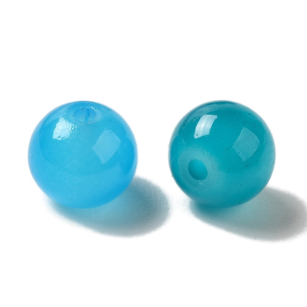 1 Box 600Pcs 24 Colors Baking Painted Imitation Jade Glass Round Beads Mixed Color 8.5~9mm Hole: 1.5mm about 25pcs/colorDIY