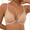 Nude, variant on Women's Jelly Bra,V-Neck Front Closure Wire-Free Bra,Light Padded Breathable Thin Cup,Nude