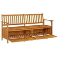 thumbnail image 2 of vidaXL Storage Bench 170 cm Solid Wood Acacia, 2 of 5