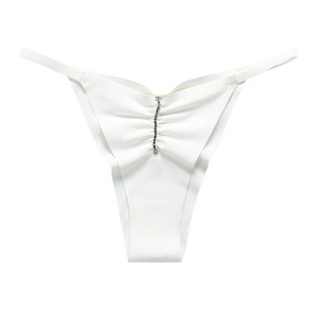 

eczipvz Womens Panties Underwear Pack Smooth Microfiber Thongs Panties for Women White