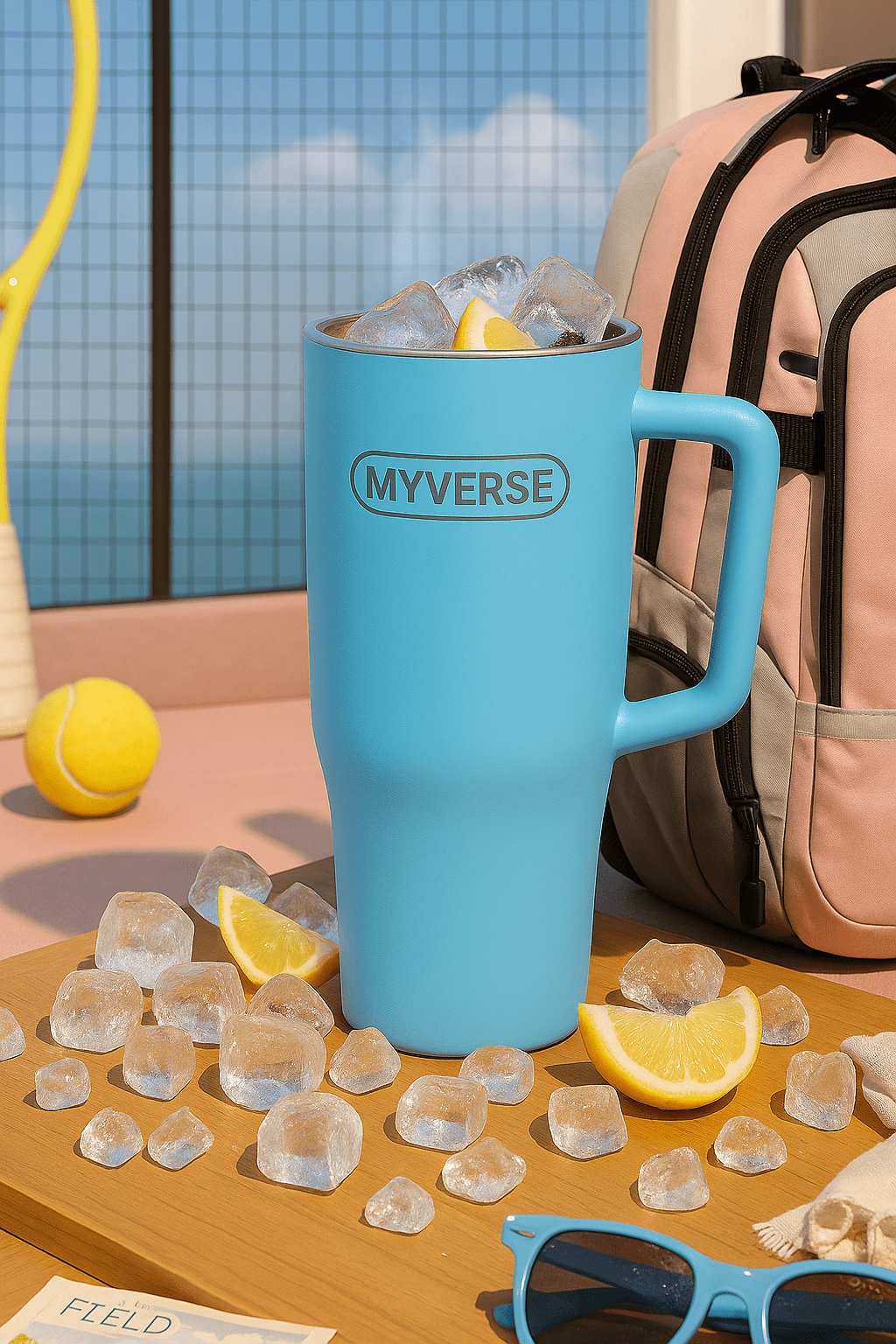 Myverse 40 oz Tumbler with Handle and Straw Lid, 100% Leakproof Stainless Steel Vacuum Insulated Cup Travel Coffee Mug Water Bottle, Car Cup Holder, Rubber Base, Gifts for Women Men
